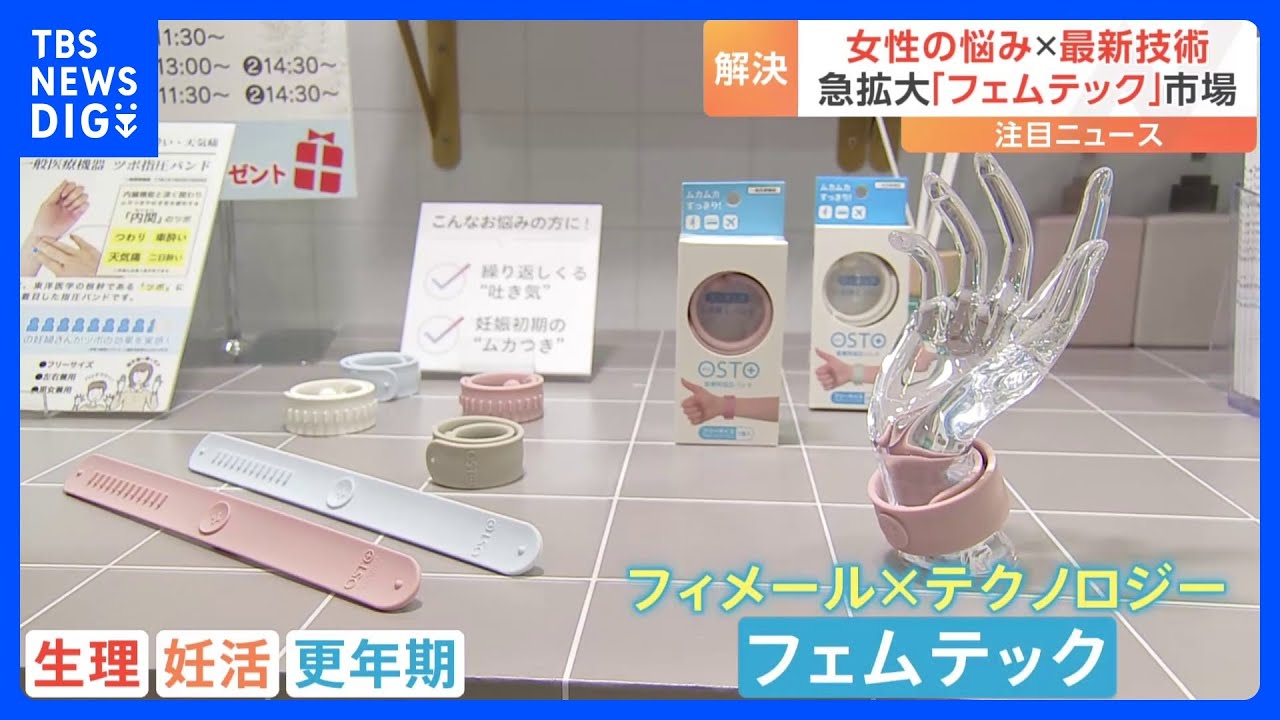 5兆円規模に？「フェムテック」市場が急拡大　生理、妊活、更年期&hellip;女性の悩みを最新技術で解決｜TBS&nbsp;NEWS&nbsp;DIG