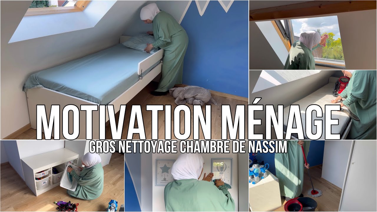 MOTIVATION M&Eacute;NAGE: Gros nettoyage en profondeur chambre petit gar&ccedil;on / r&eacute;organisation + tri