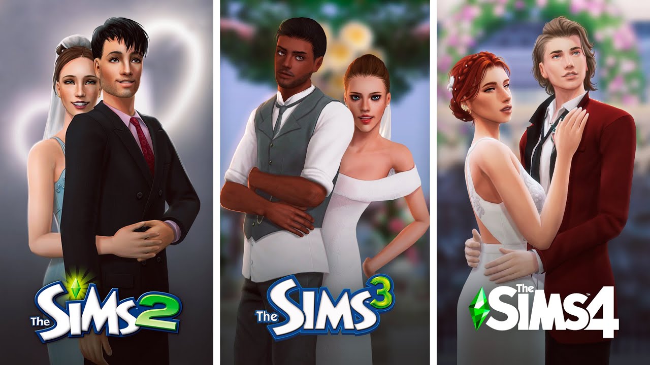Свадебная церемония в The Sims / Сравнение 3 частей