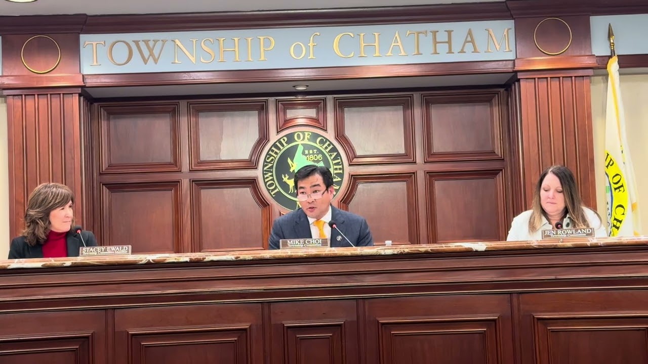 Chatham Township Mayor Mike Choi speaks about affordable housing