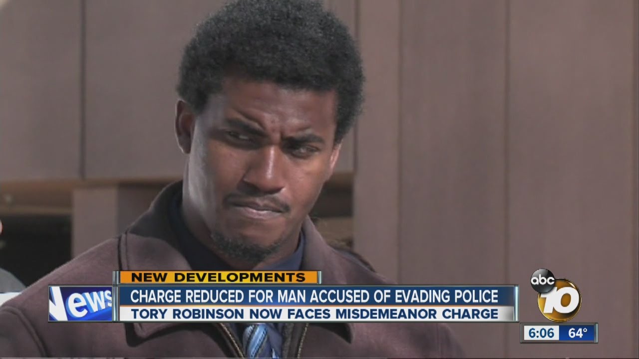 Charge reduced for man accused of evading authorities
