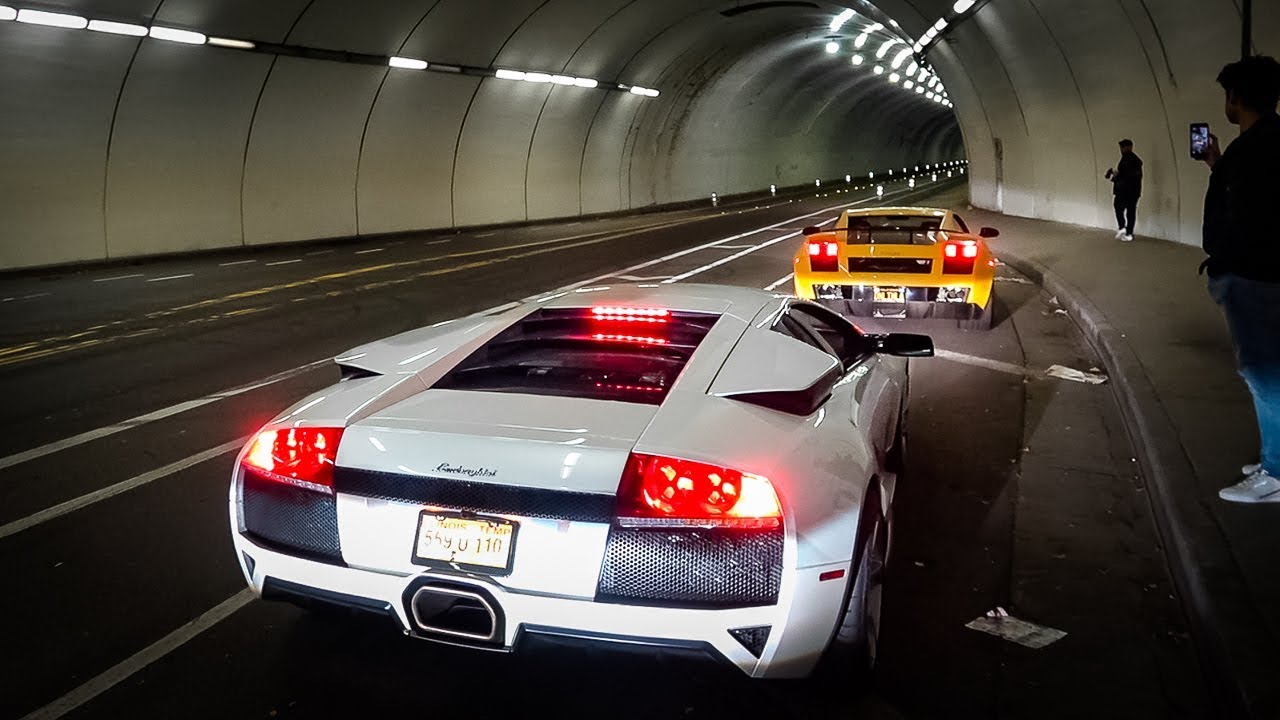 This is Why New Lambos are BORING:  Murcielago & Superleggera Take Over LA
