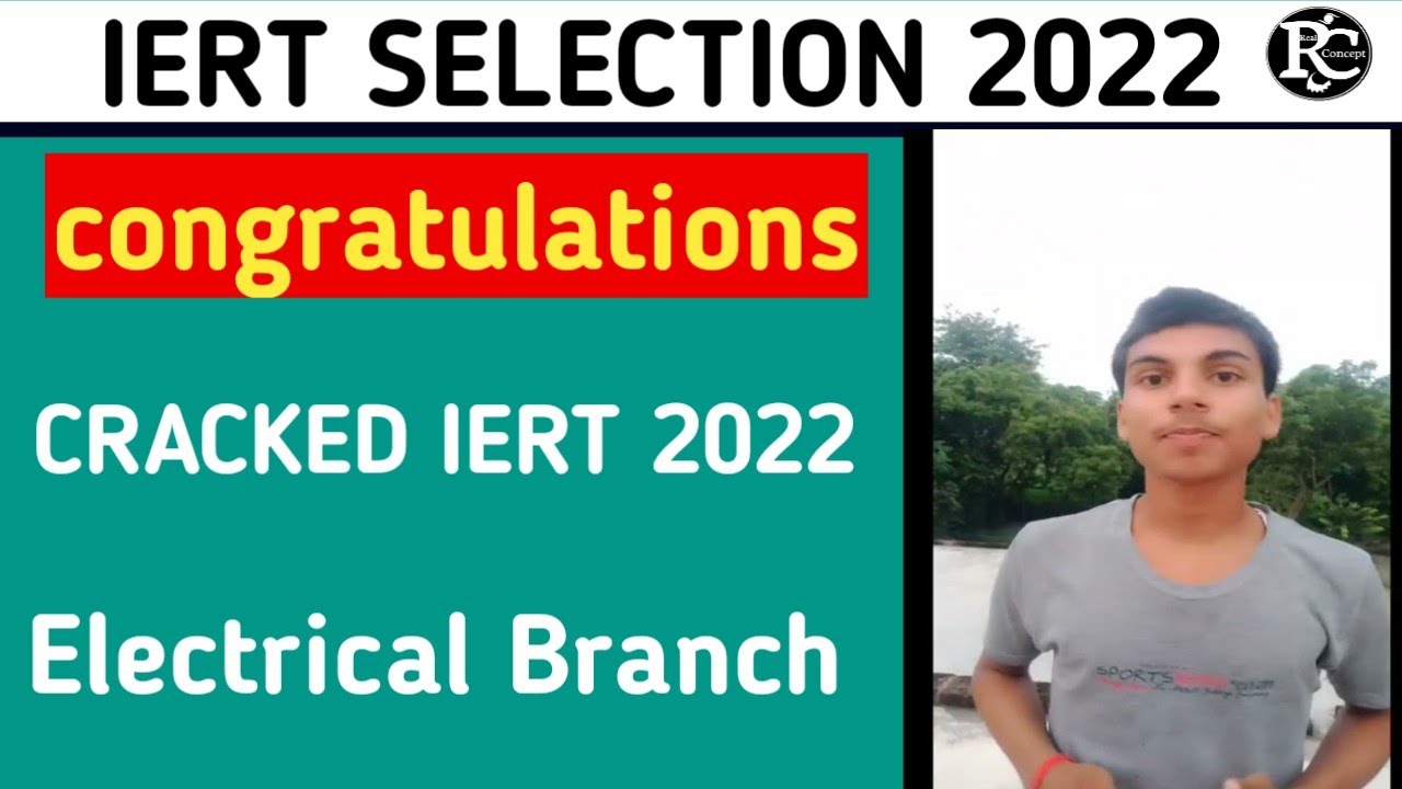 🎉Congratulations my dear student ||Selected in Iert with Electrical branch||
