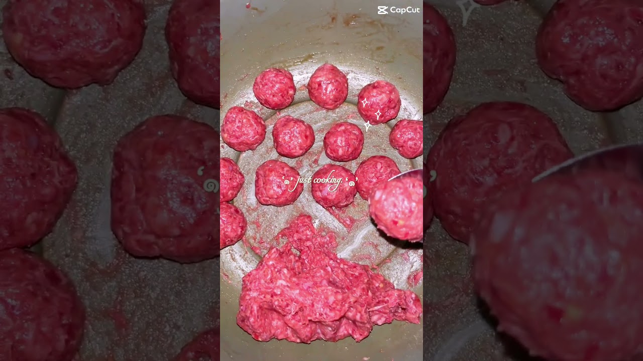 Buat bola-bola daging untuk stock frozen food dirumah 