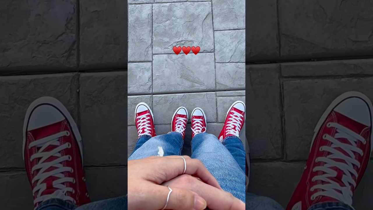 new twinning item unlocked &hearts;️ #couplesshoeschallenge #couples  #husbandwife #redconverse #converse
