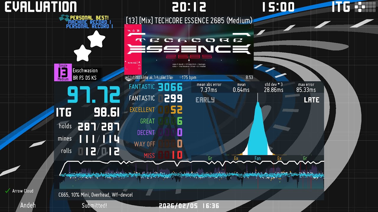 [ITG] [Mix] TECHCORE ESSENCE 2685 (SM 13) 97.72% EX