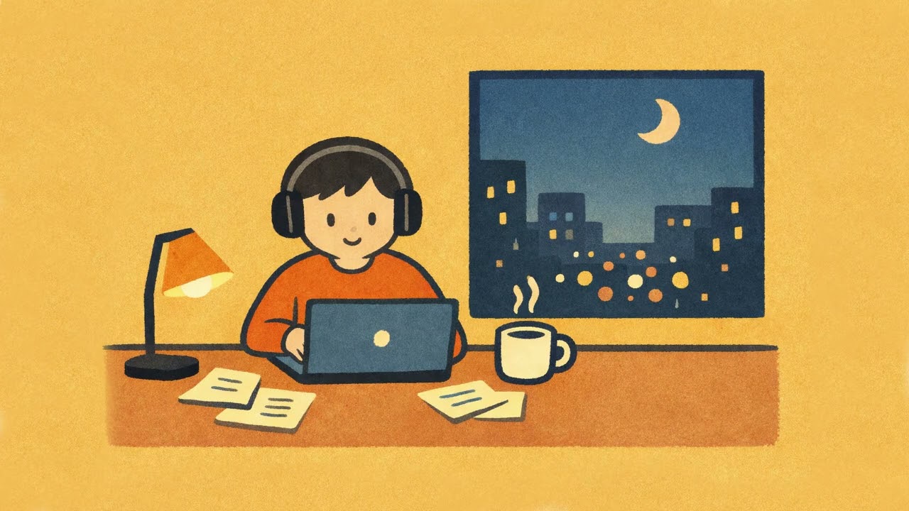 Background music while working late at night 🌙