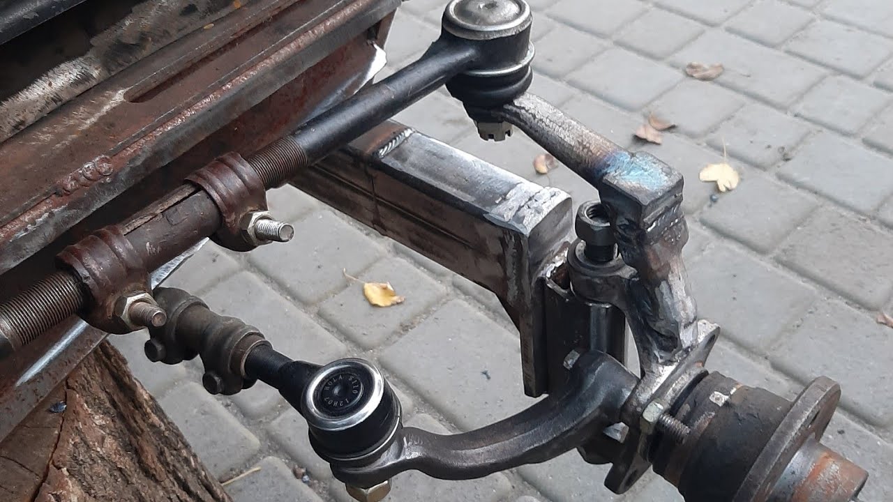 РУЛЬОВИЙ МЕХАНІЗМ МІНІТРАКТОРА З МОТОБЛОКА- ЛЕГКО!Do-it-yourself steering trapezoid of a minitractor