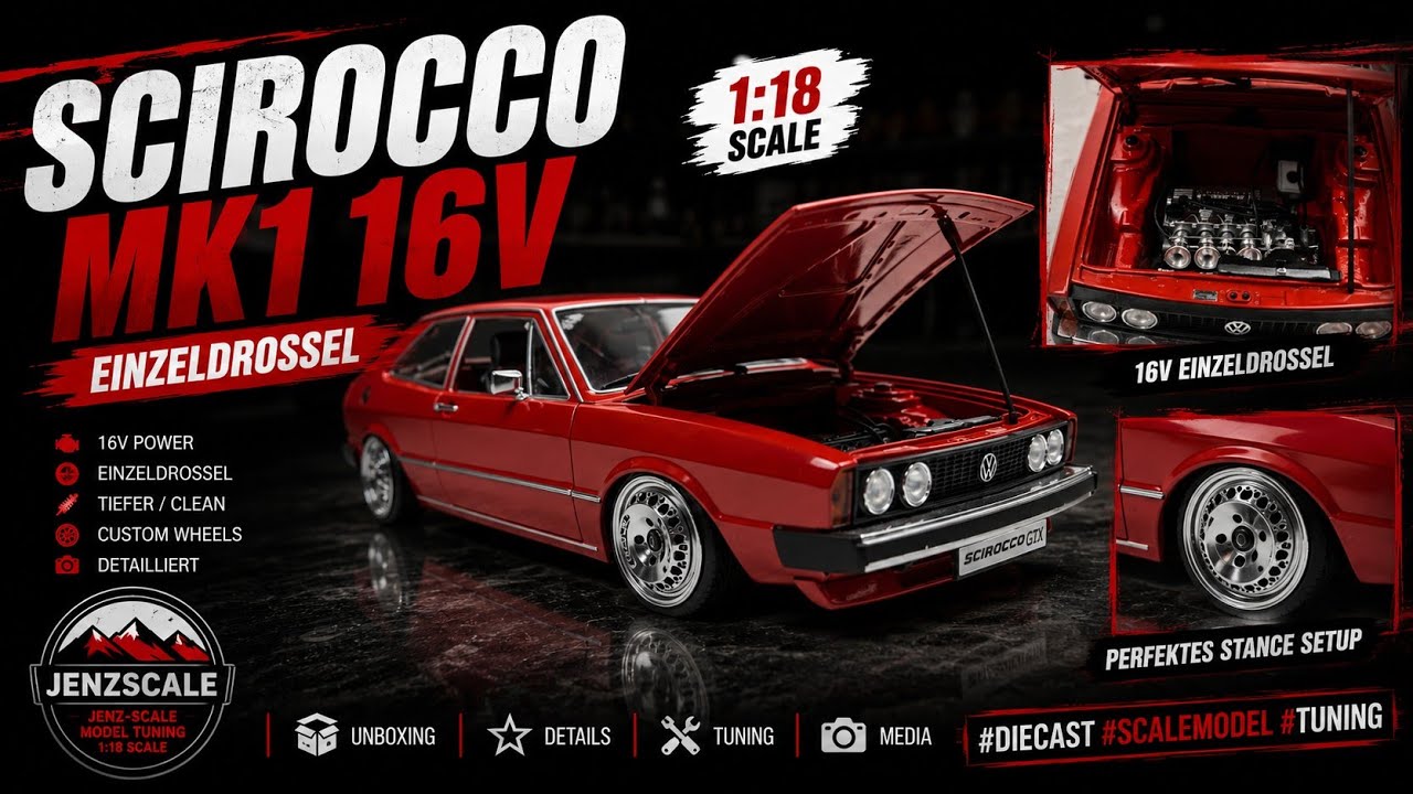 Scirocco MK1 16V Einzeldrossel | 1:18 | #diecast #scalemodel #tuning