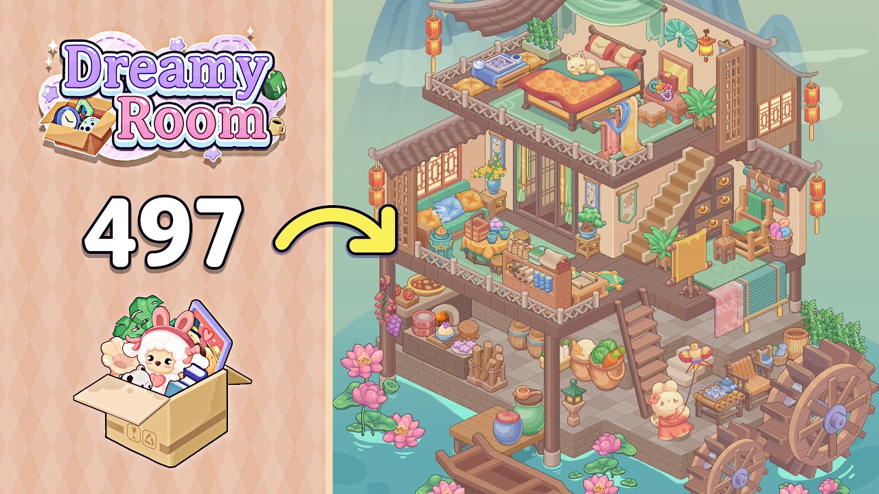 Dreamy Room Level 497 Chinese River House | Complete Walkthrough & Solutions! 🎨