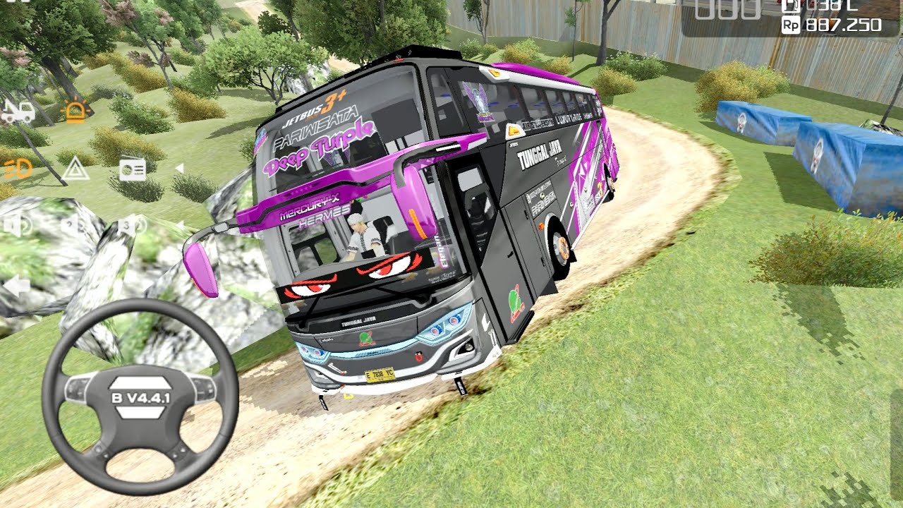 Bus Deep Purple Tunggal Jaya Cortas Mencari Jalan Pintas Sambil Bunyiin Telolet Basuri Dracin