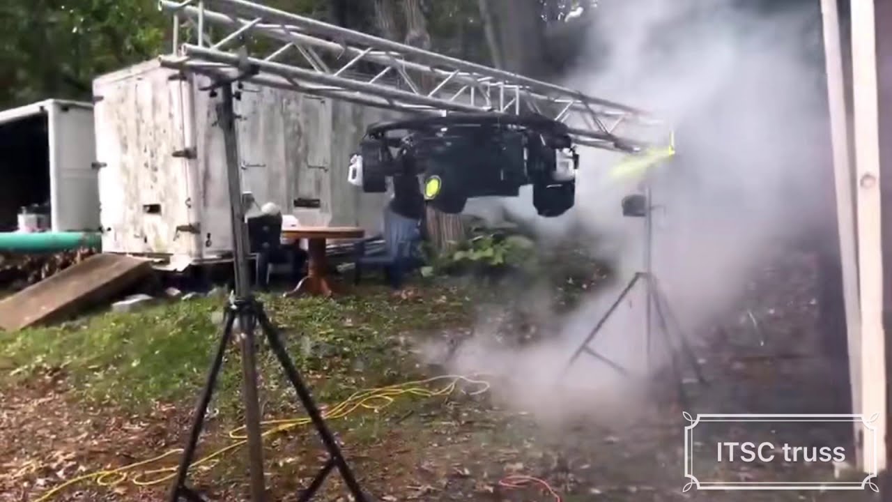 DJ lighting truss rotary circle with crank stands