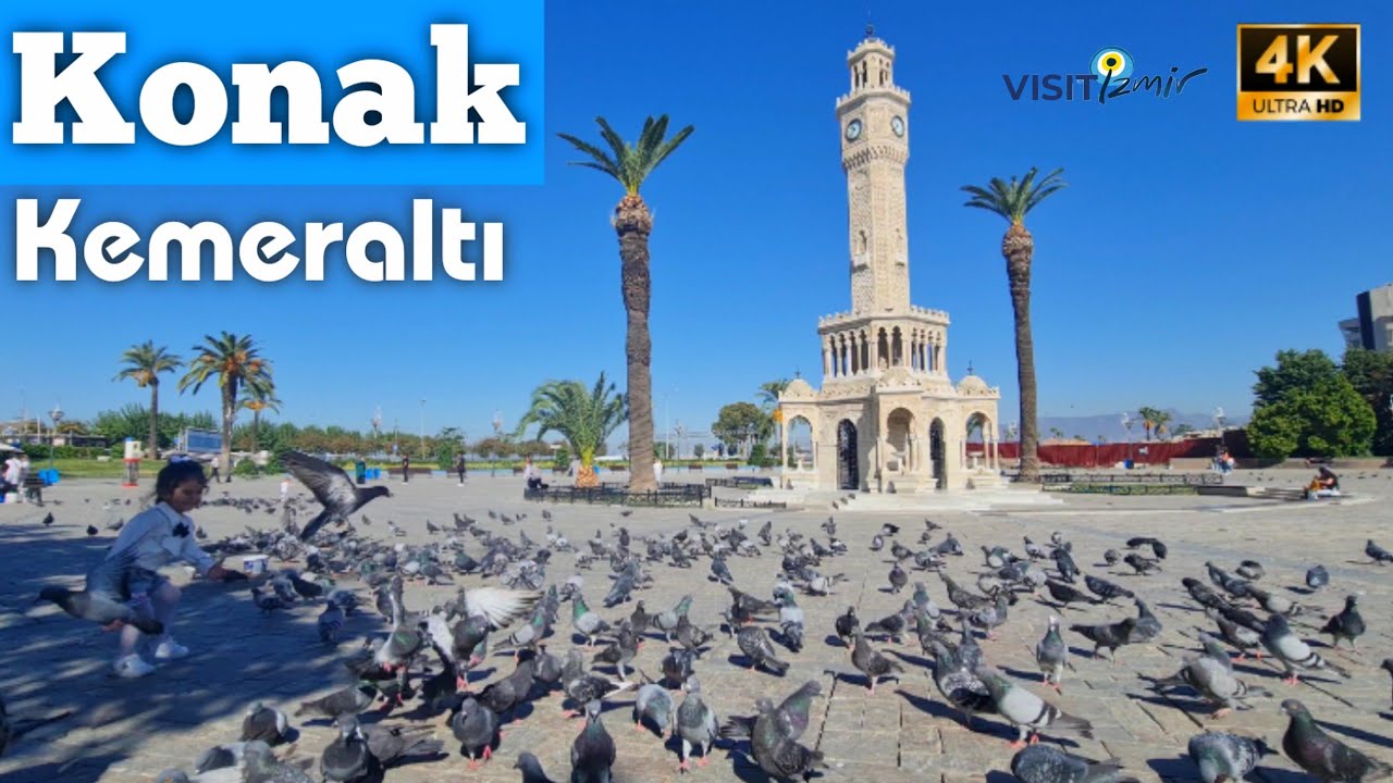 Virtual Walking Tour of Izmir Konak Kemeraltı: Exploring The Bazaar & Clock Tower - 4K (2024)