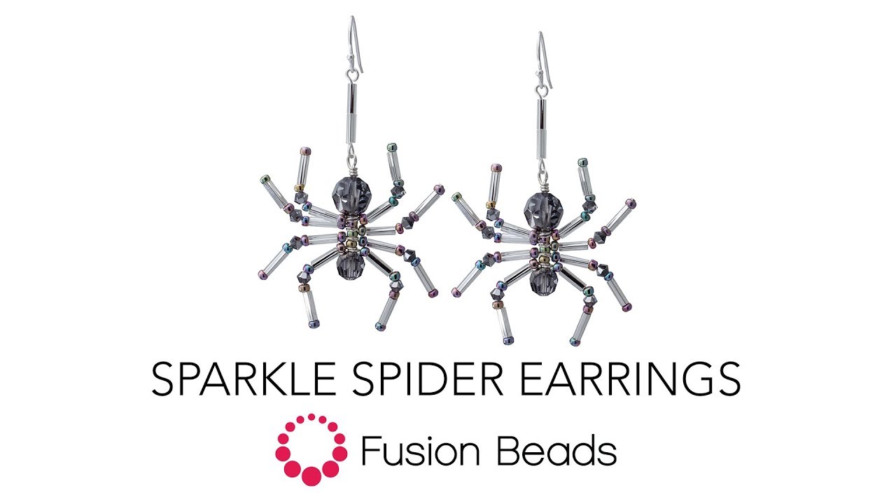 Learn how to make the Spider Sparkle Earrings by Fusion Beads