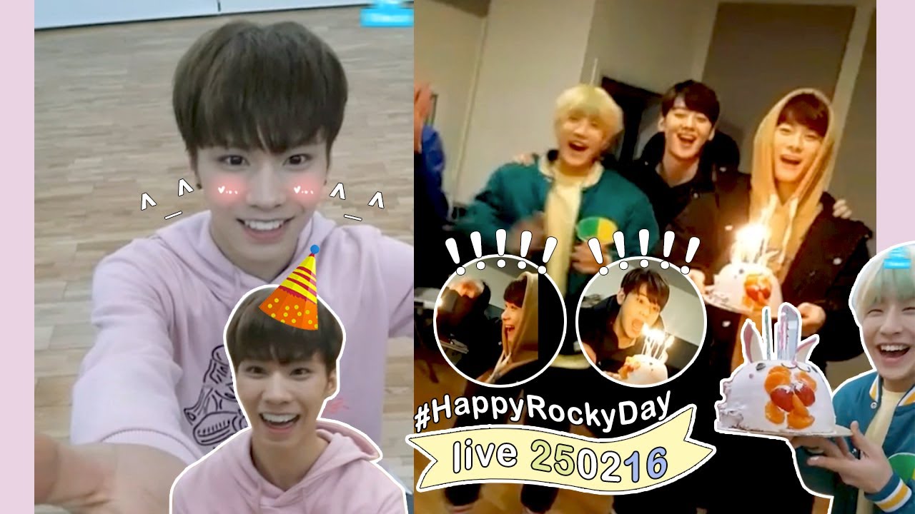 [ASTRO] El primer live de cumpleaños de rocky (sub español) | #라키스웩_스물세웩_생일 & #2월의왕자는_라키가하겠지