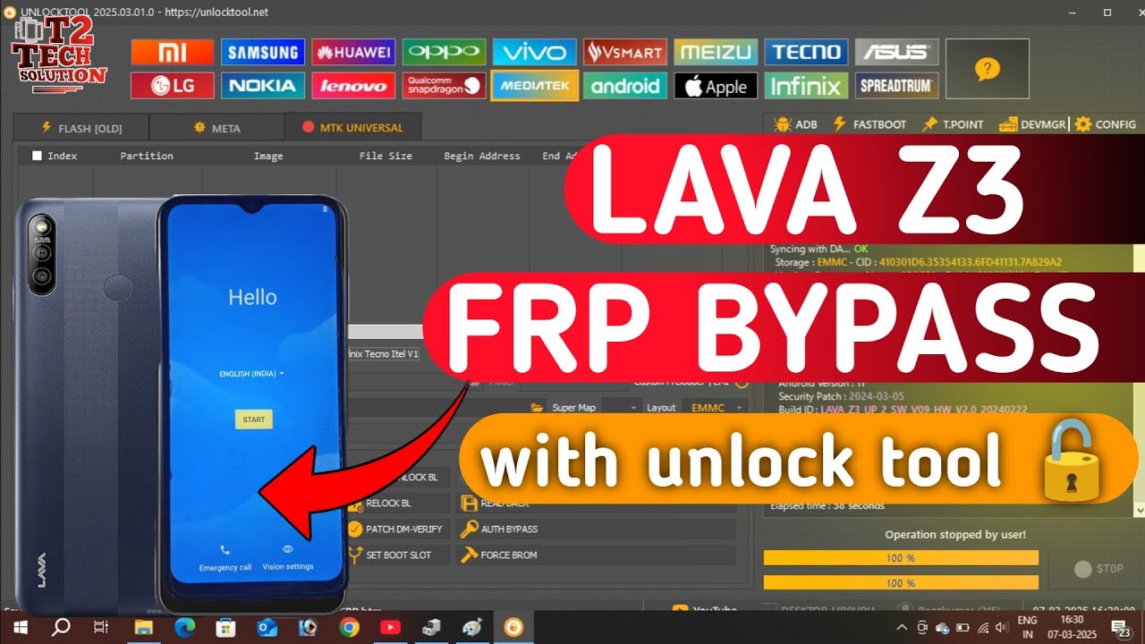Lava z3 FRP BYPASS 2025 with unlock tool 🔓 🔥| Lava LGZ403 remove google account |One click done 👍✅