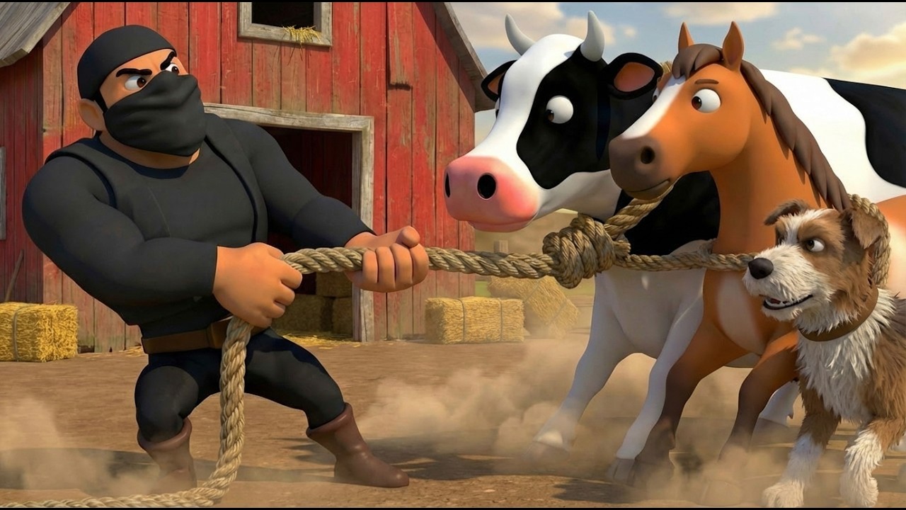 Thief Steals All Animals at Old MacDonald’s Farm 😱 Police Save the Farm 🚓