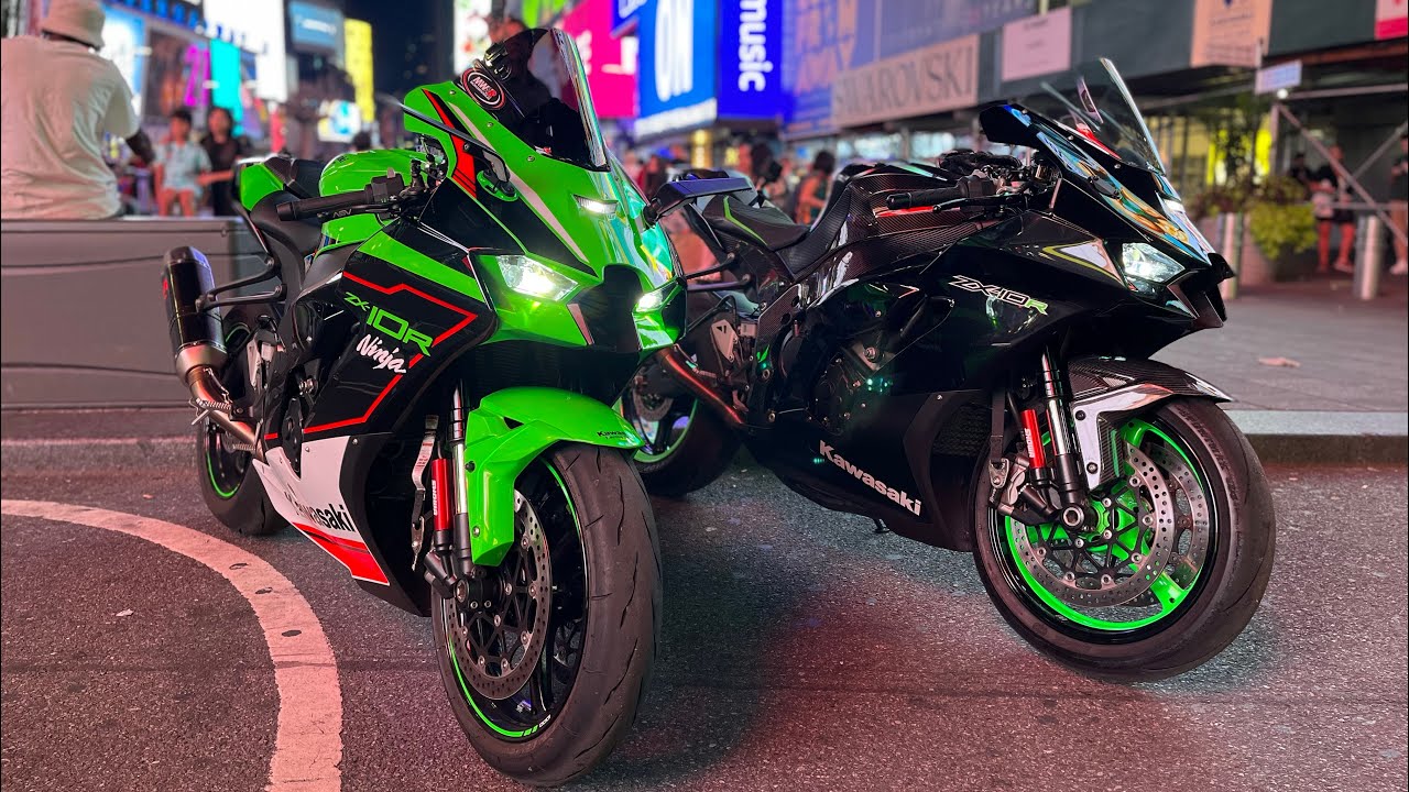 2 2021 Kawasaki Ninja zx10r hit Times Square NYC!! | Motovlog | Kawasaki Ninja zx10r