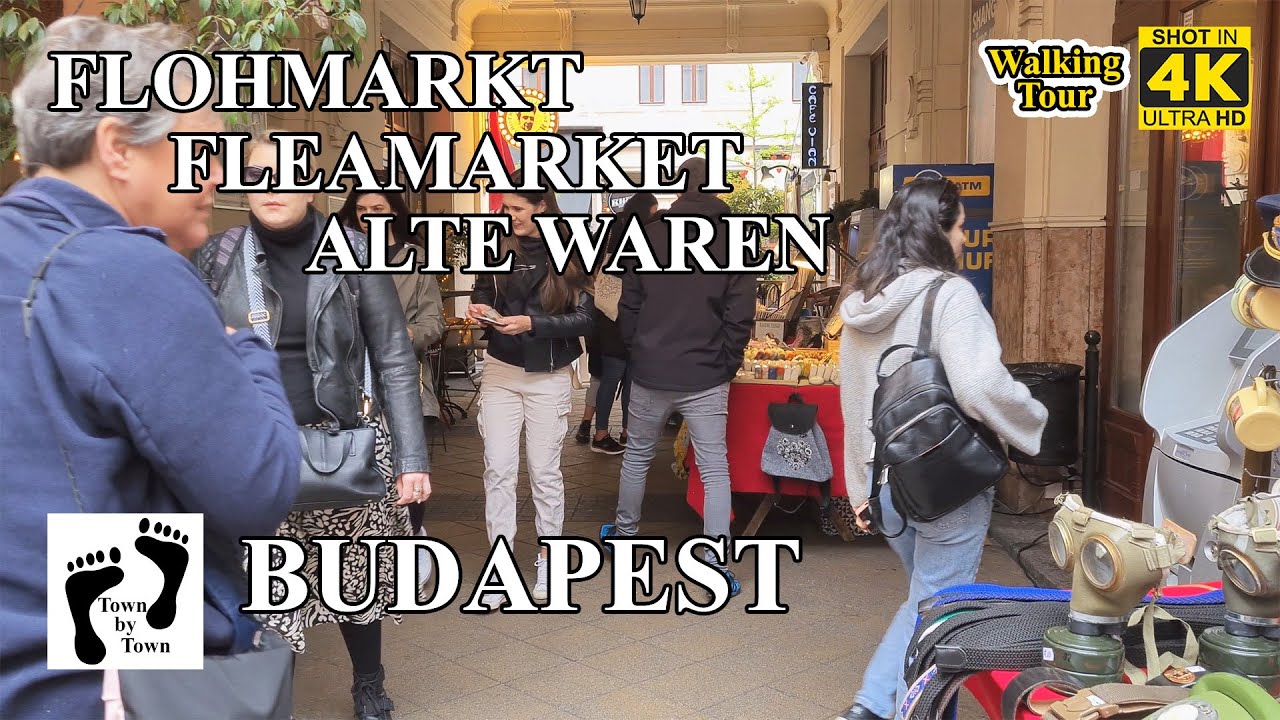 💥 Budapest, Gozsdu Weekend Market, City Walking, 4k, 60fps