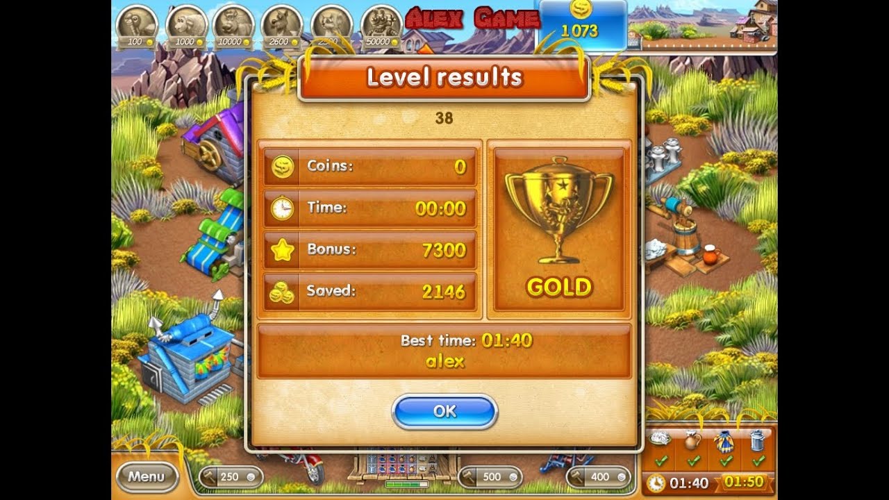 Farm Frenzy 3 American Pie (level 38) only GOLD Веселая ферма 3 Американский пирог Уровень 38 Золото