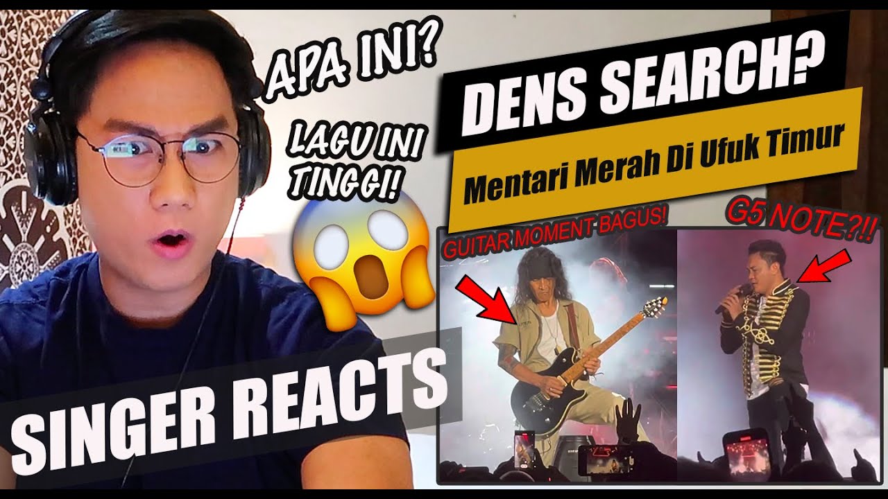 Mentari Merah Di Ufuk Timur - Konsert Search Rockin’ On Rooftop \ SINGER REACTION