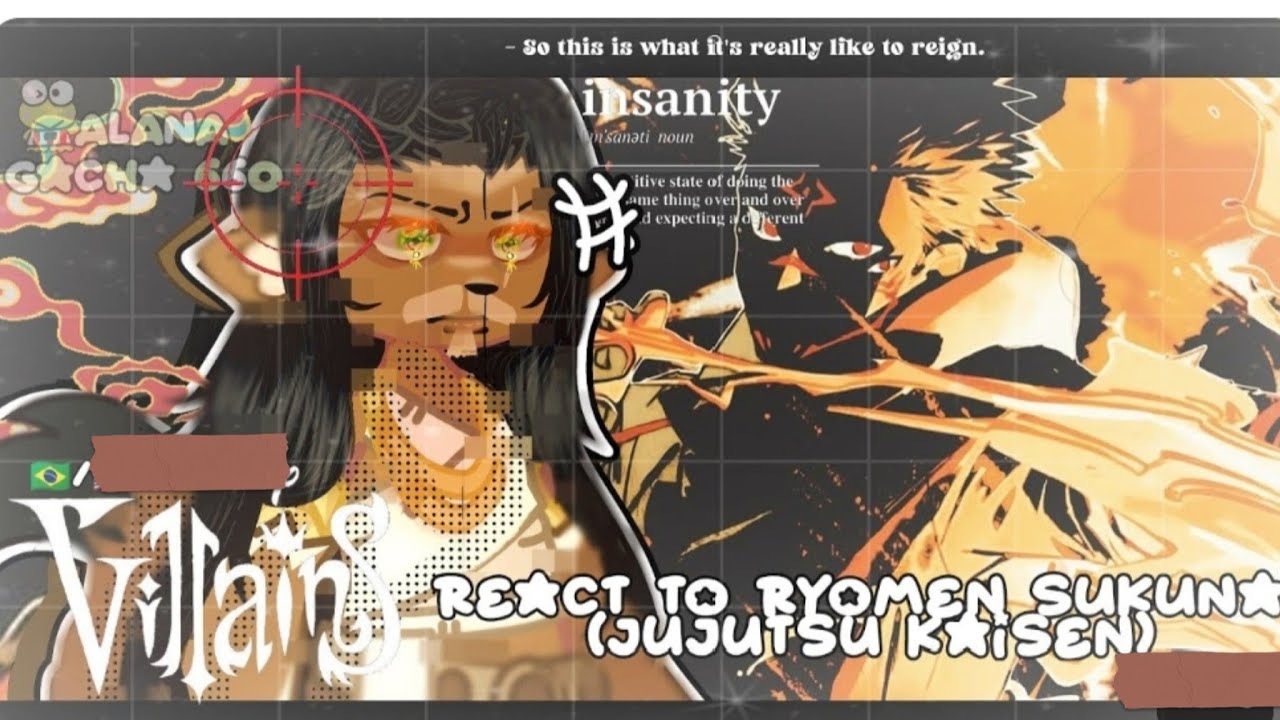 &bull;|Disney Villains React to Ryomen Sukuna (Jujutsu Kaisen)|&bull;GACHA CLUB 🇧🇷/🇺🇲