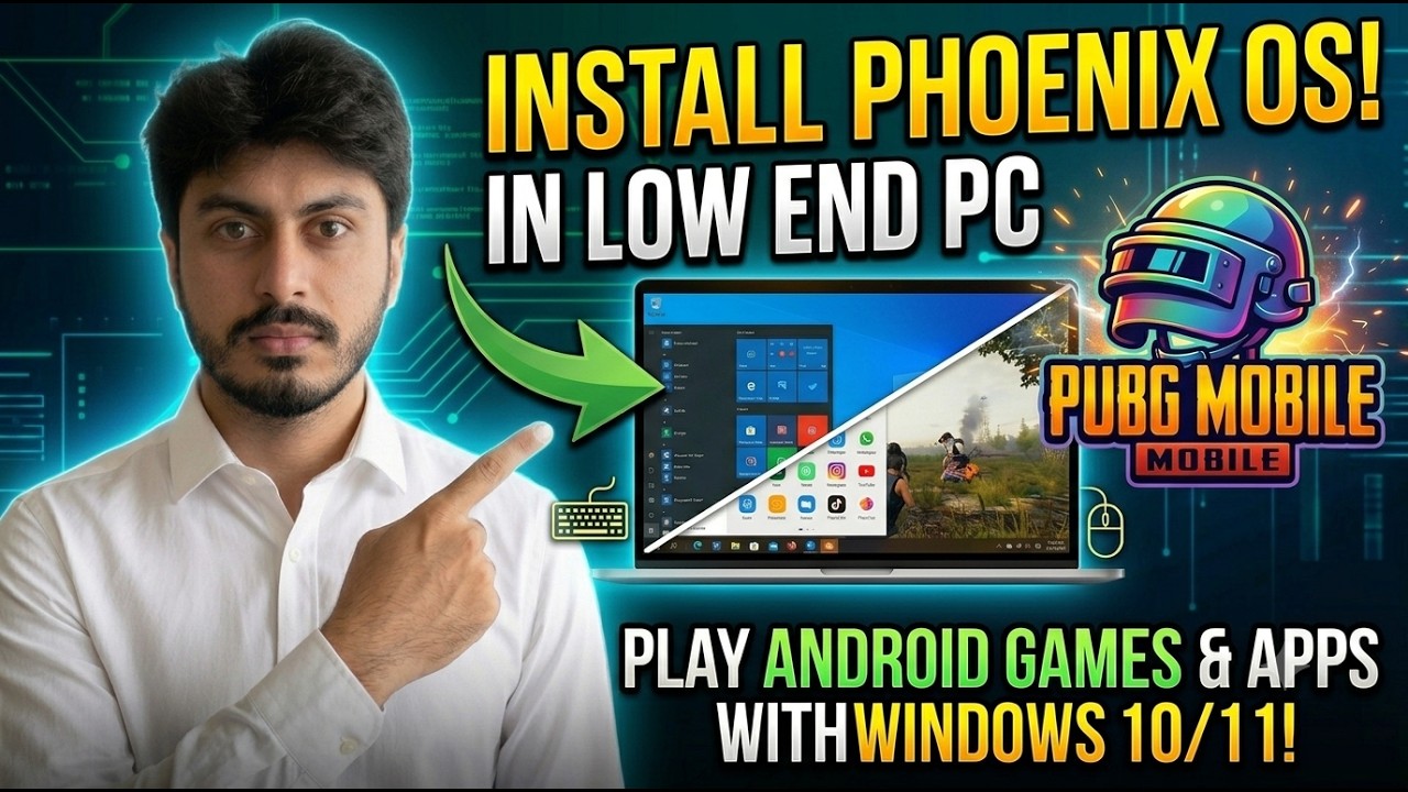 Install Phoneix OS on PC - Run Android Games on Laptop - Play Free Fire and PUBG and Laptop