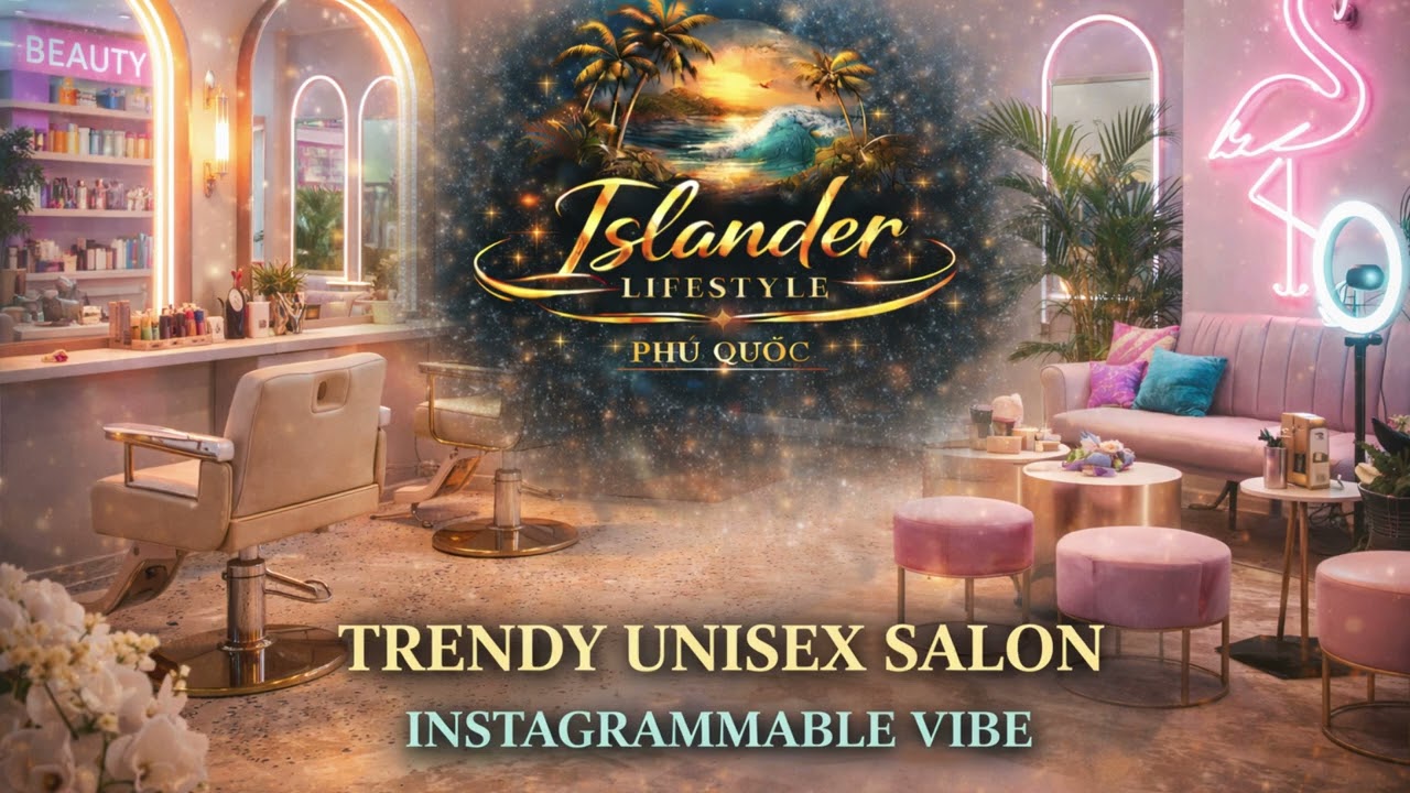 TRENDY UNISEX SALON – Instagrammable Vibe #LuxurySalonMusic #BarberBackgroundMusic #IslanderPhuQuoc