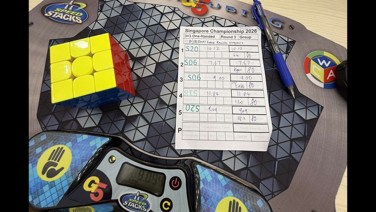 9.40 Official One Handed Average! (7.67 single)