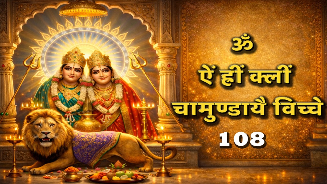Om Aim Hrim Klim Chamundaye Vichche 108 Jap | Powerful Durga Mantra for Protection & Success