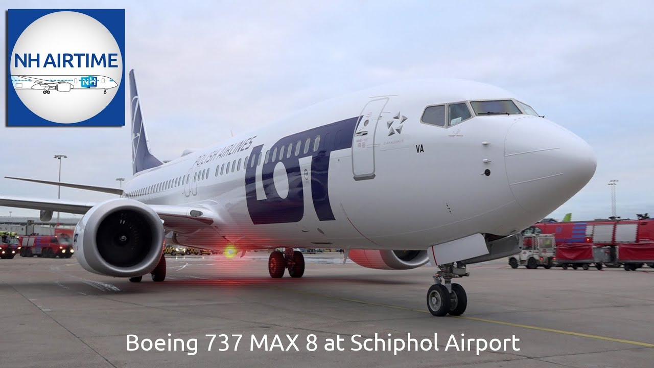 BOEING 737 MAX 8 of LOT POLISH AIRLINES at SCHIPHOL