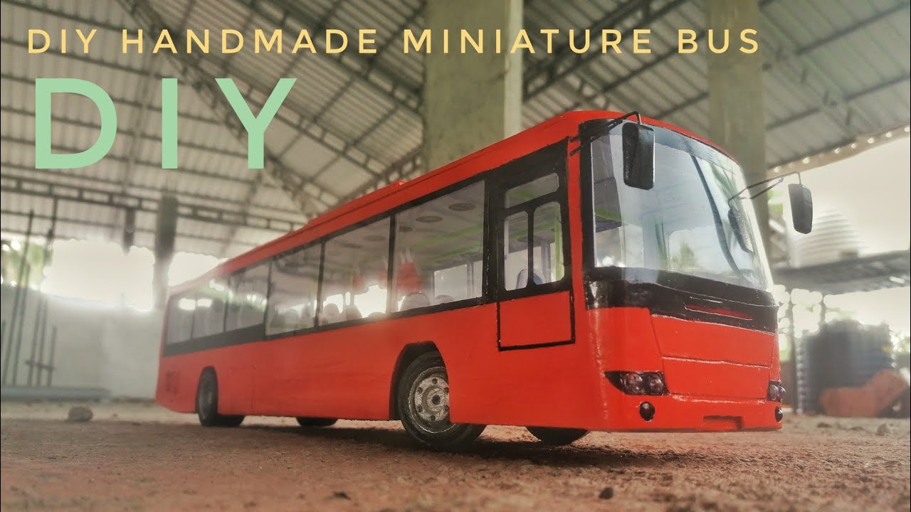How to make #DIY #Cardboard #bus #KSRTC Volvo AC #miniature bus interior making |  #easy