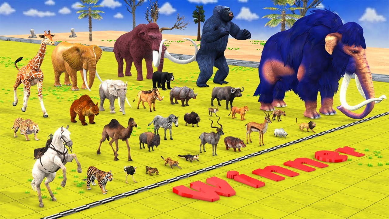 Ultimate Race 40 Wild Animals Speed Challenge Who is the Fastest Super Animal Battle Simulator