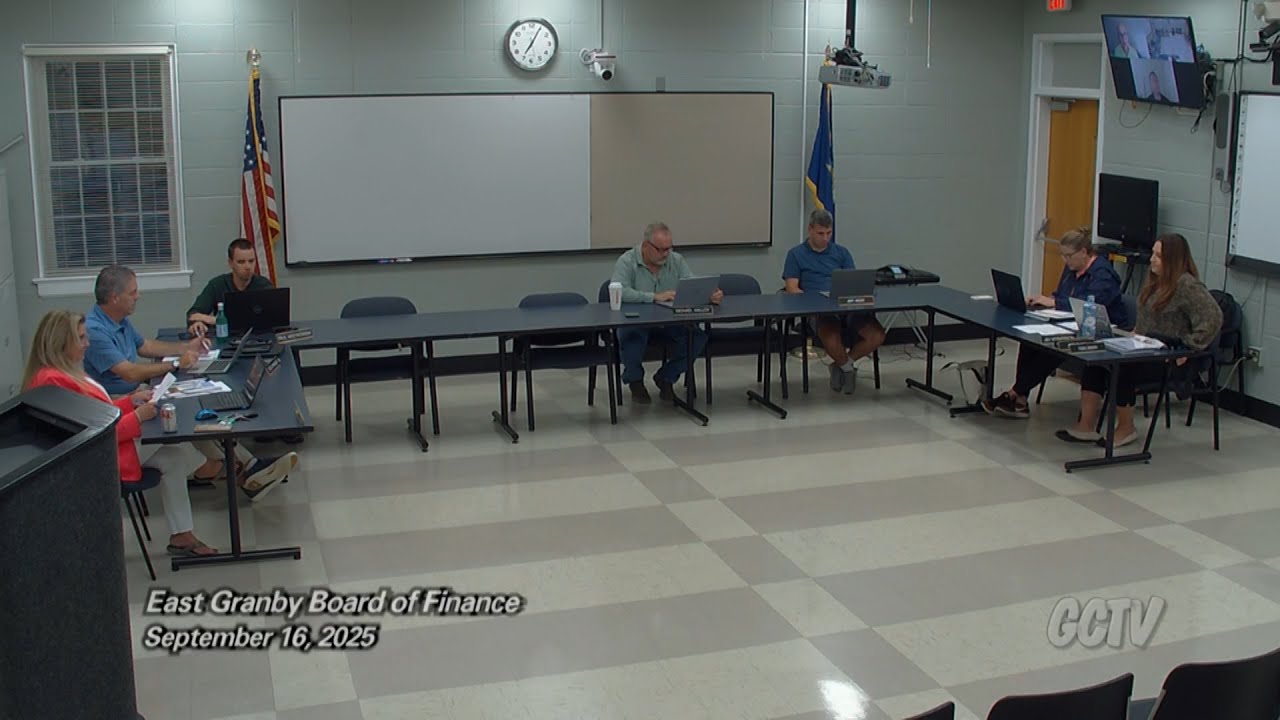 East Granby Board of Finance - 09-16-25