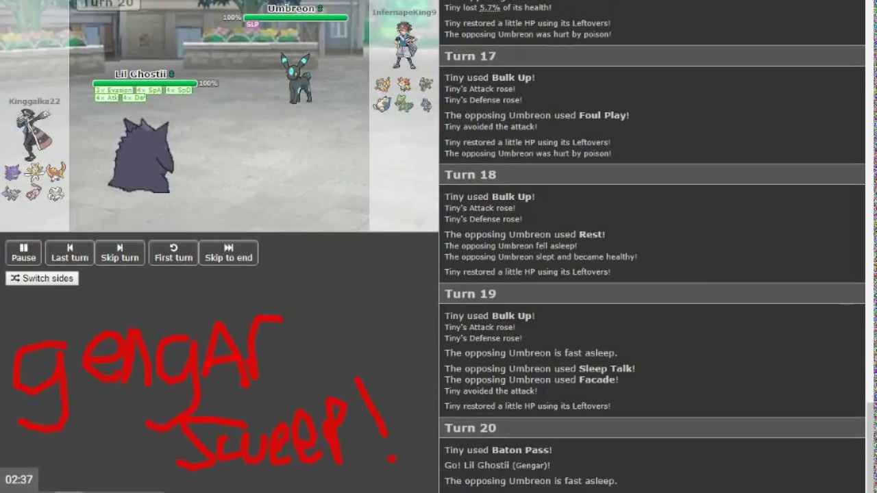 Mega Gengar Sweep i cant believe it worked!