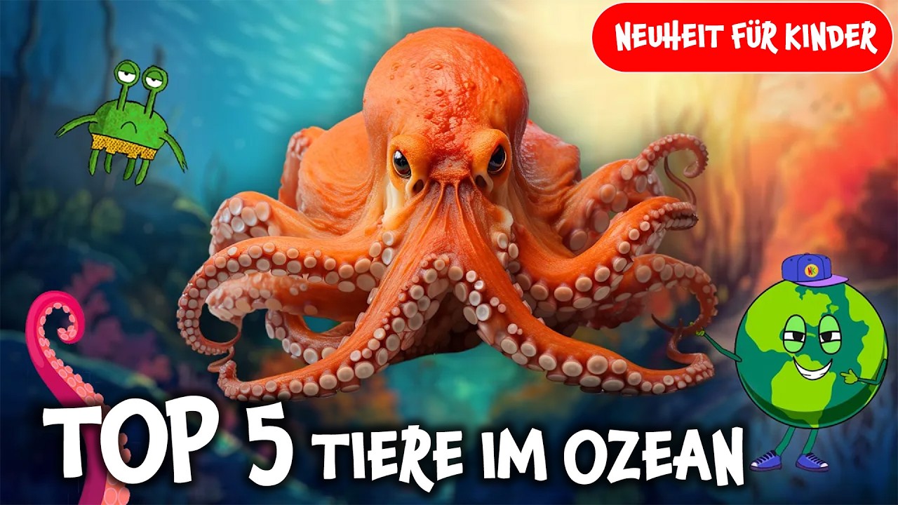 Meerestiere für Kinder erklärt: Hai, Wal & Oktopus - Tiere im Ozean lernen