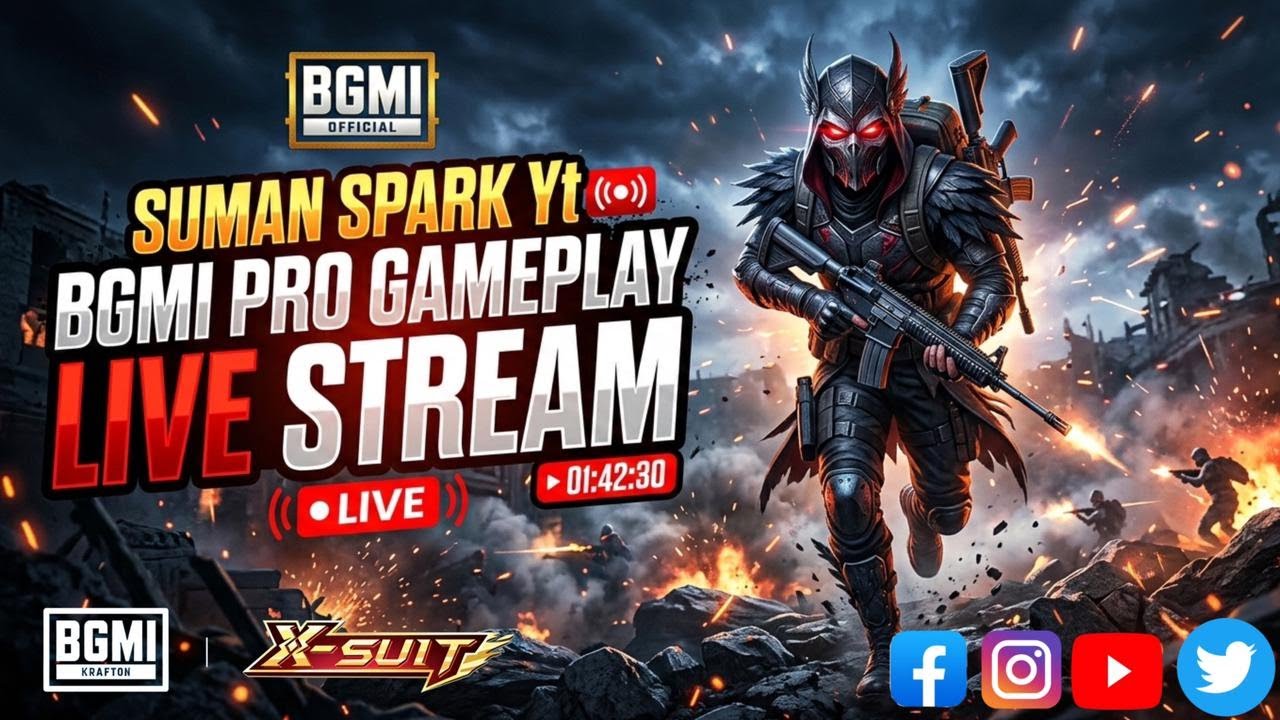 BGMI LIVE WITH FRIENDS | IPhone 16 PRO MAX GAMEPLAY | SUMANSPARKYT |BGMI LIVE 🔴
