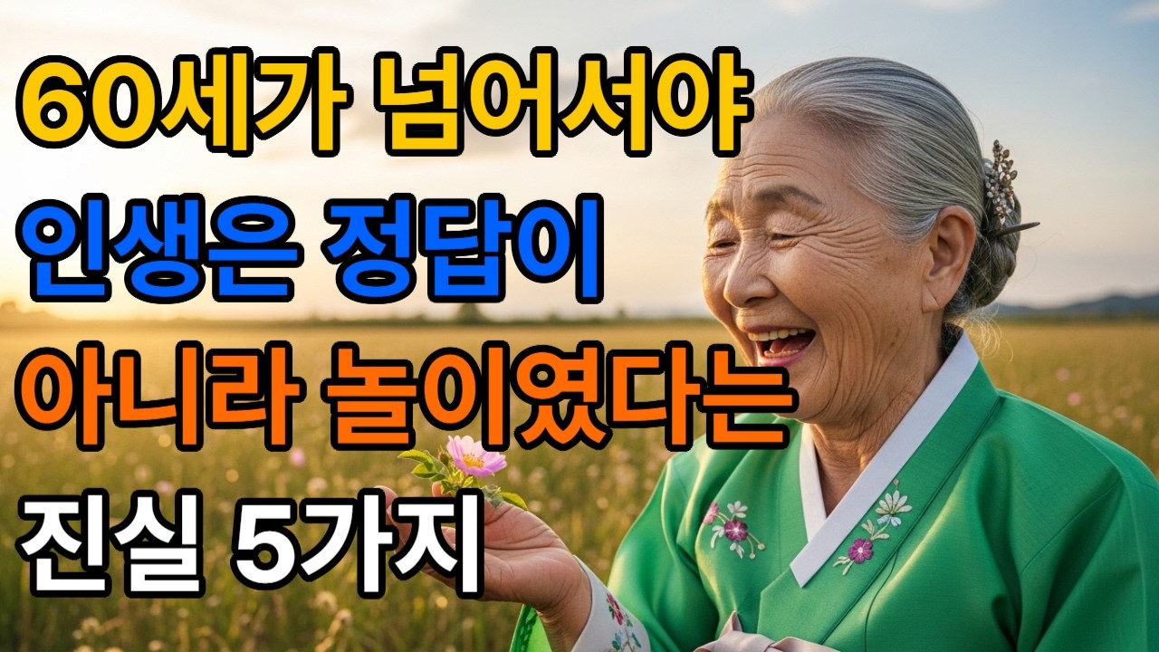 60 넘어서야 깨닫는 인생은 정답이 아니라 놀이였다는 진실 5가지#60대인생 #명언 #긍정적마인드 #외로움#좋은글 #자기수행 #인생지혜 #인생조언 #오디오북