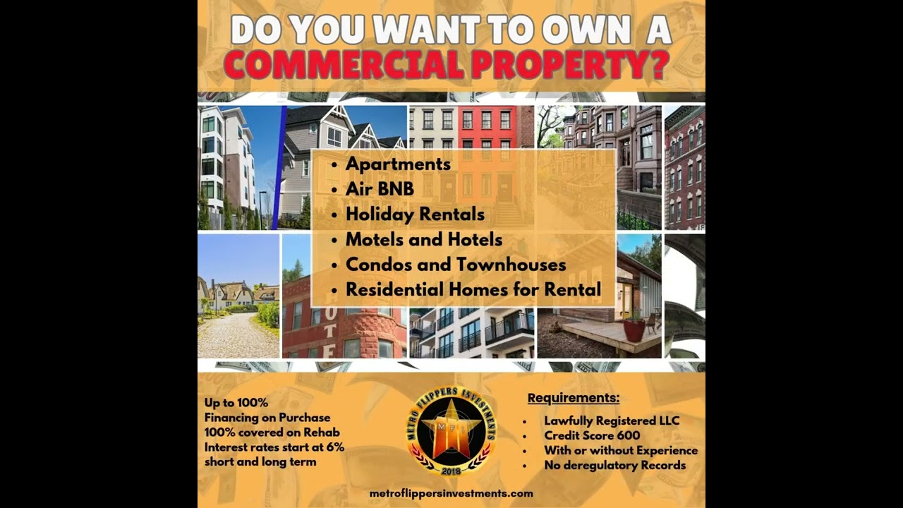 Get instant approval on Commercial Properties.