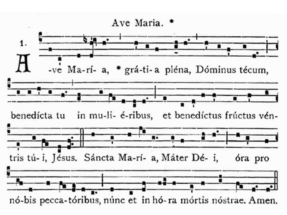 Ave Maria Canto Gregoriano Partitura Interpretación