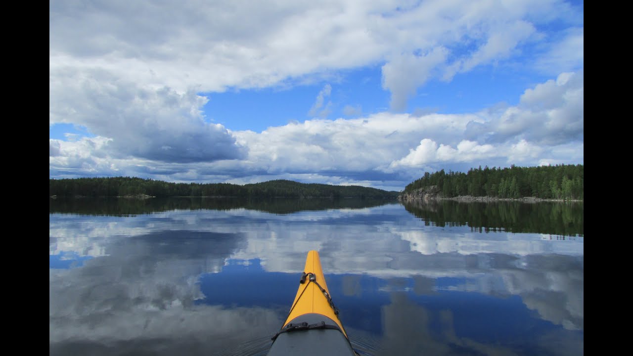 Kayaking in Kolovesi National Park, Finland