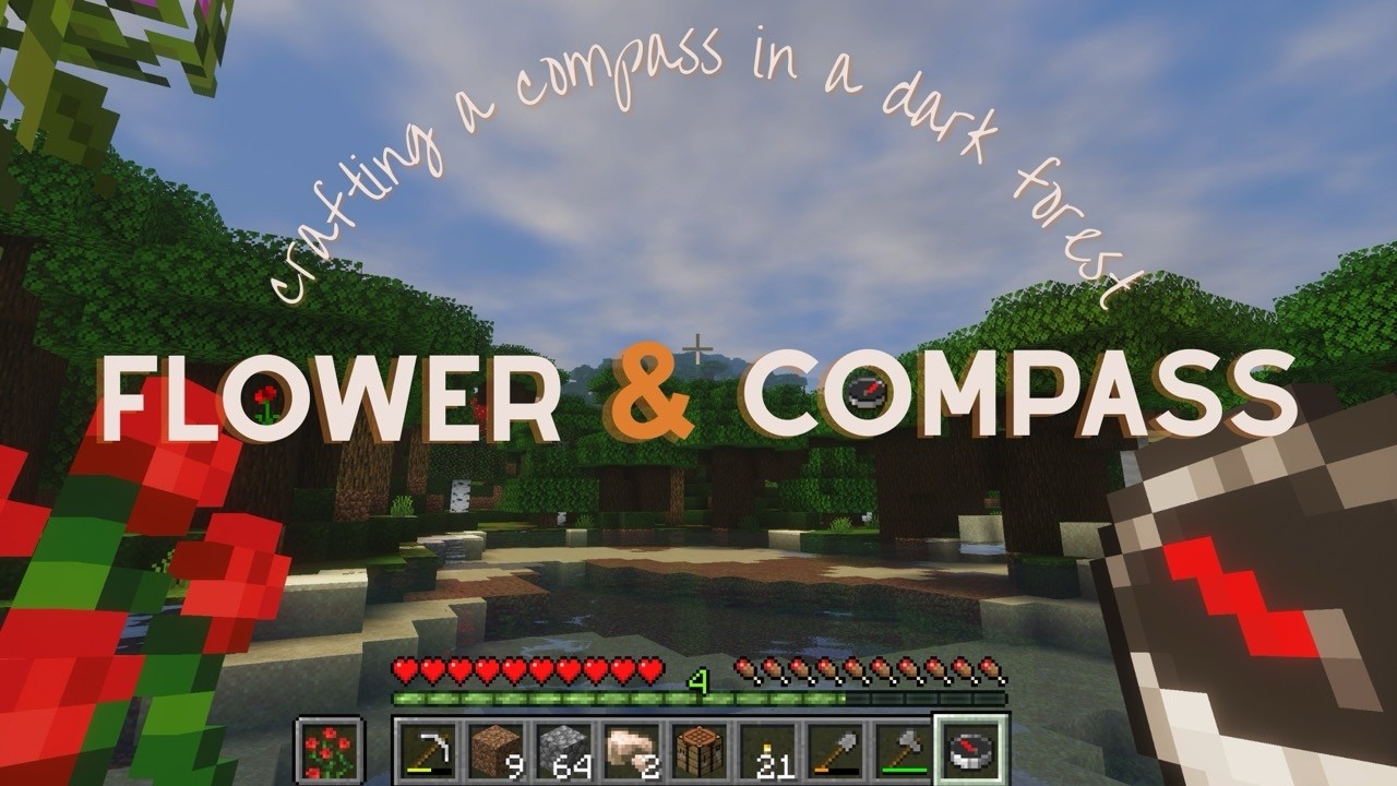 Crafting a Compass in a Dark Forest ✿✿✿ Minecraft ASMR, Original Music, No Commentary