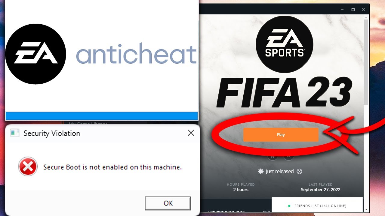Fix: FIFA 23 not Opening/Launching in Windows - Secure Boot, AntiCheat Errors