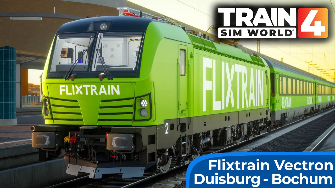 FLIXTRAIN VECTRON | Duisburg - Essen - Bochum | TRAIN SIM WORLD 4 |  Vectron – Flixtrain im Ruhrpott