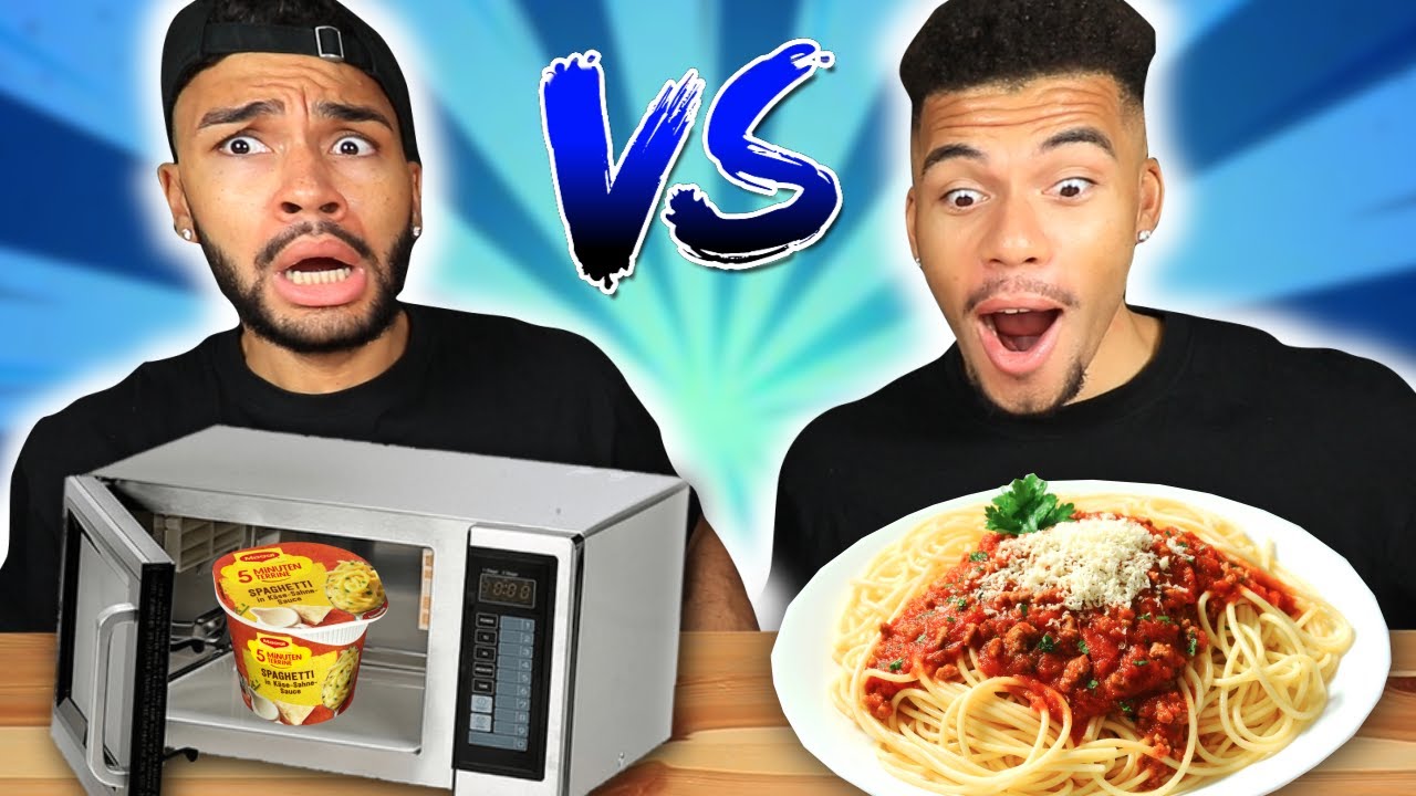 MIKROWELLEN ESSEN VS ECHTES ESSEN CHALLENGE