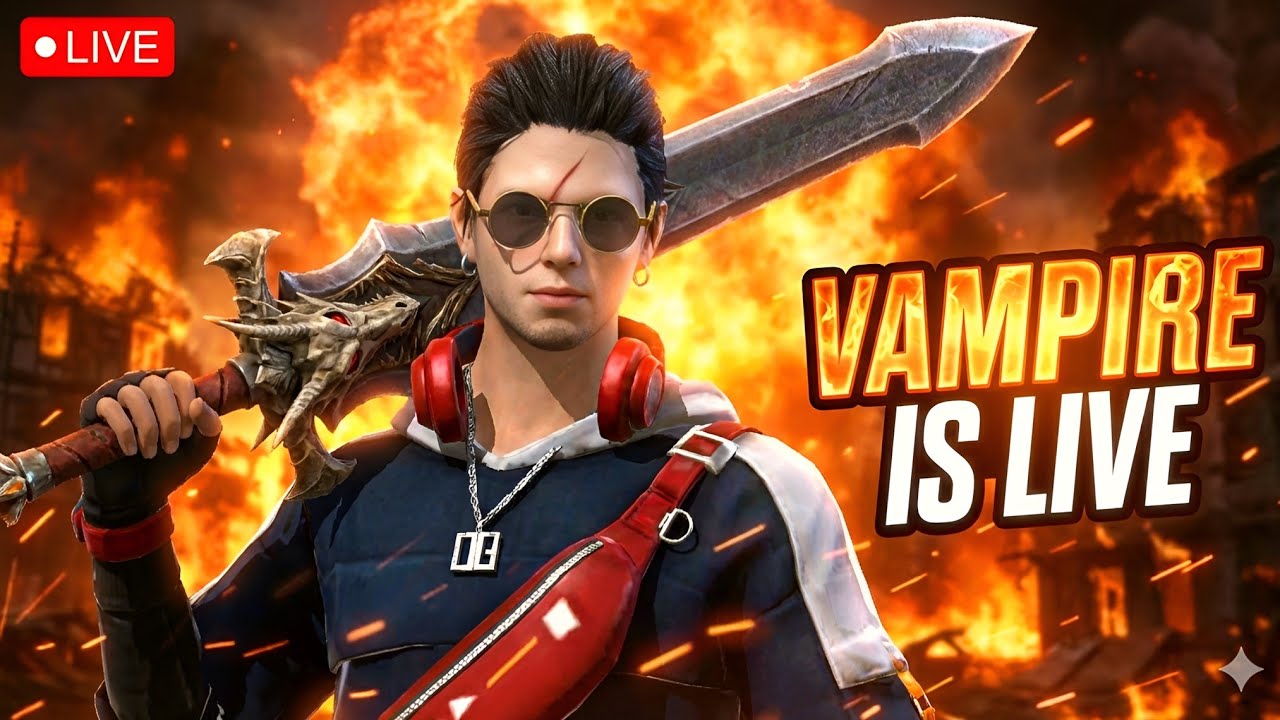 🔴 FREE FIRE LIVE WITH VAMPIRE FF 🔥 1V1 CHALLENGE 😎 #freefirelive #freefire #shortlive #shorts