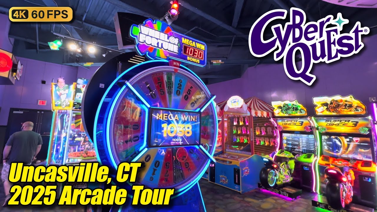Cyber Quest @ Mohegan Sun, June 2025 arcade tour (Uncasville CT), new 4K full walkthrough