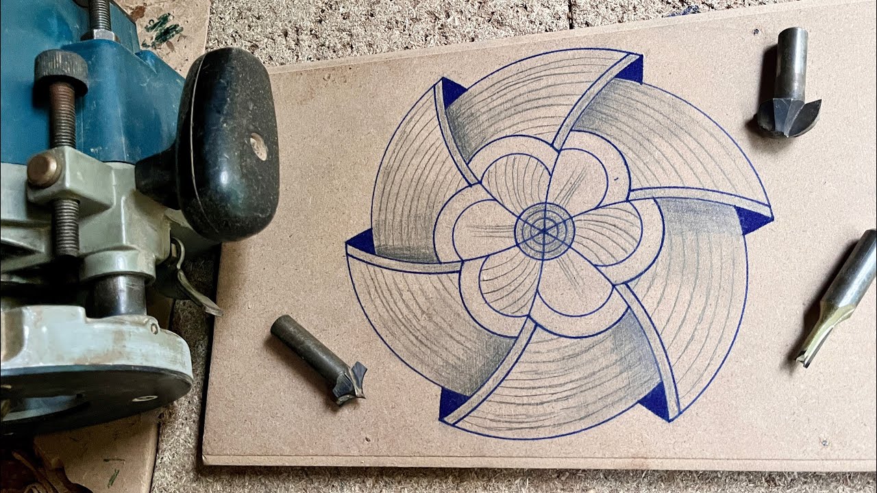 MDF Floral Design Router Machine | Wood Carving Furniture Design | Hand Router Work