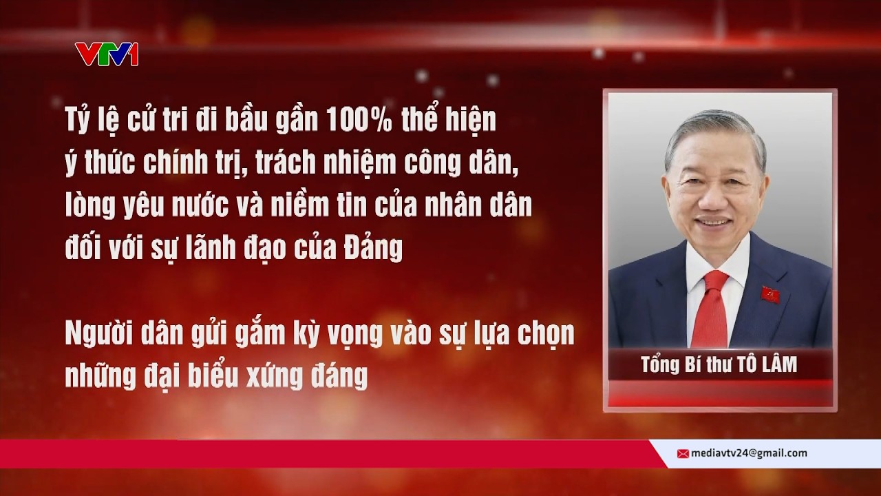 Bài viết của Tổng Bí thu Tô Lâm: Ngày hội non sông và trọng trách trước Nhân dân | VTV24
