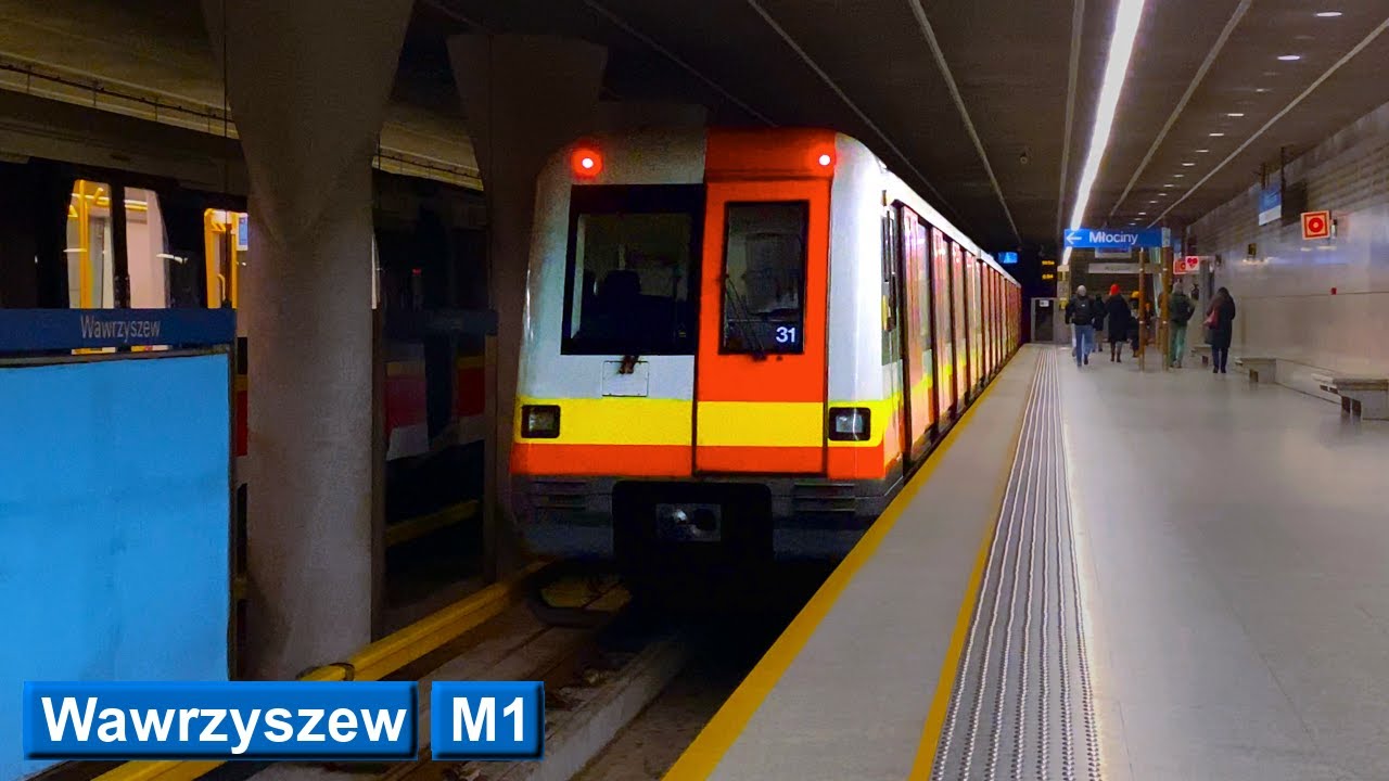 Вавжишев M1 : Варшавский метрополитен ( Alstom Metropolis 98B - Siemens Inspiro )